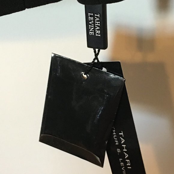 NWT!  Gorgeous TAHARI ASL Black 3/4" Sleeve Embroidered Dress Skirt Suit 14 - Picture 8 of 9